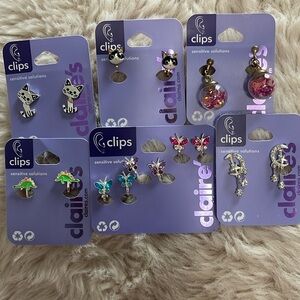 Claires sensitive solutions Clip on earrings